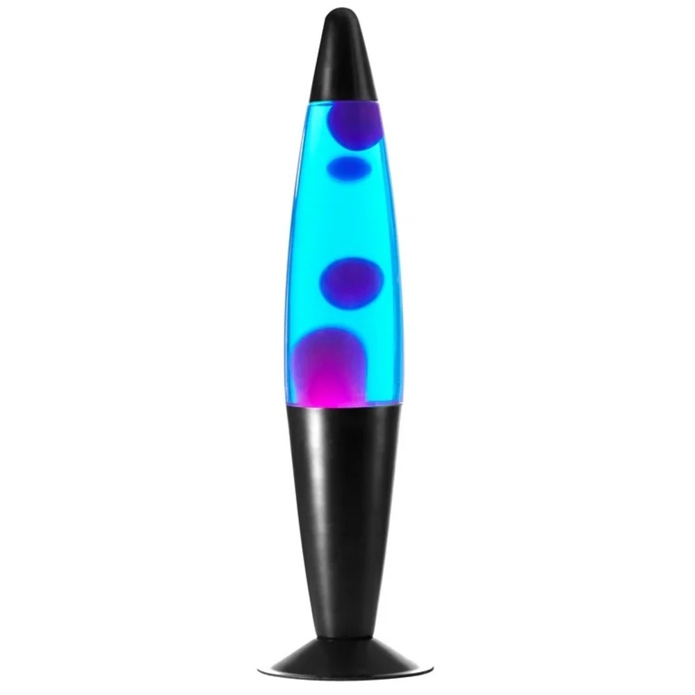 Urban Shop 16" Galaxy LED Motion Volcano Lamp Black Metal Base
